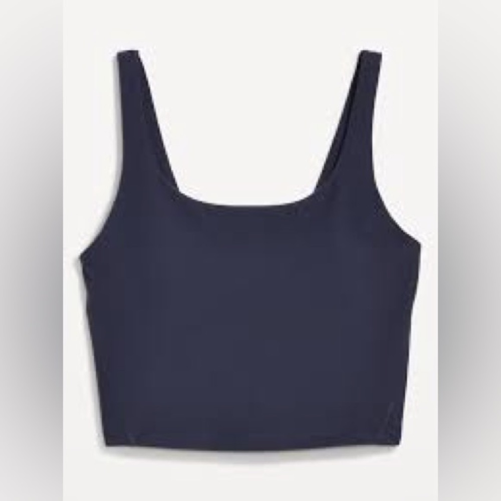 OLD NAVY Blue Light Support PowerSoft Longline Sports Bra w Removable Pads - Picture 2 of 16